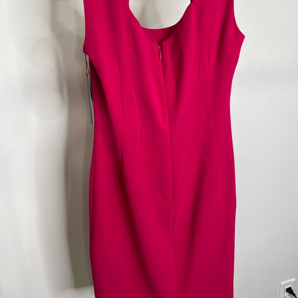 Pink ( Turkish rose) BCBG dress with gold collar detail